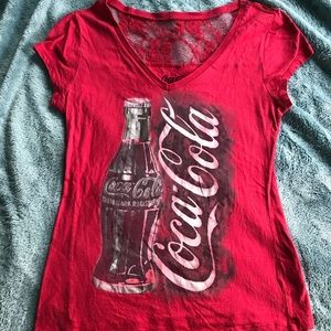 Red Jrs Coca Cola T Shirt